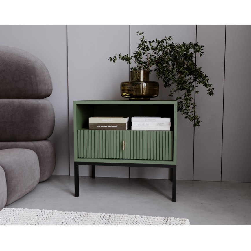 Nachtkastje SUE groen/zwart