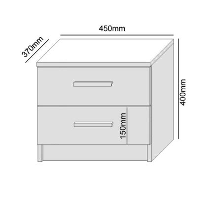 Nachtkastje TOD wit/artisan eiken