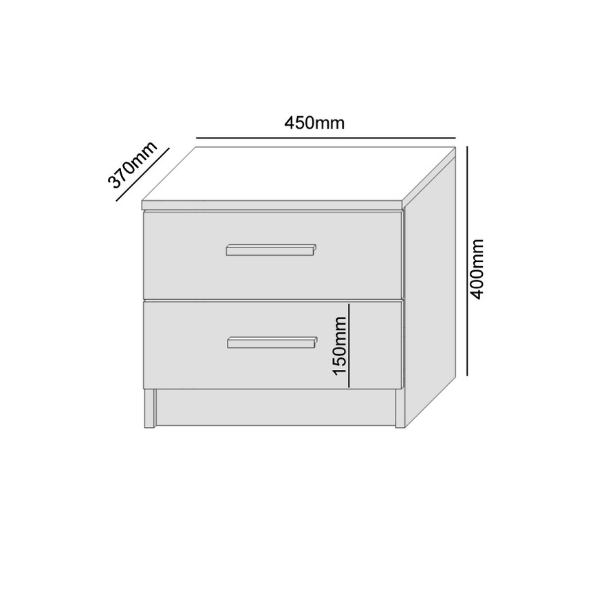 Nachtkastje TOD wit/artisan eiken