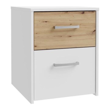 Nachtkastje URO artisan eik/wit