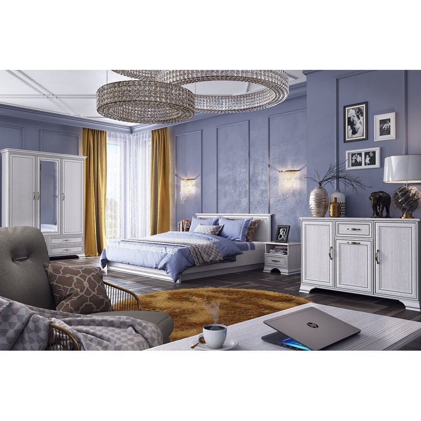 Nachtkastje VETICA 48x49 cm crème