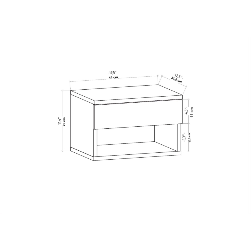 Nachtkastje VETRA antraciet
