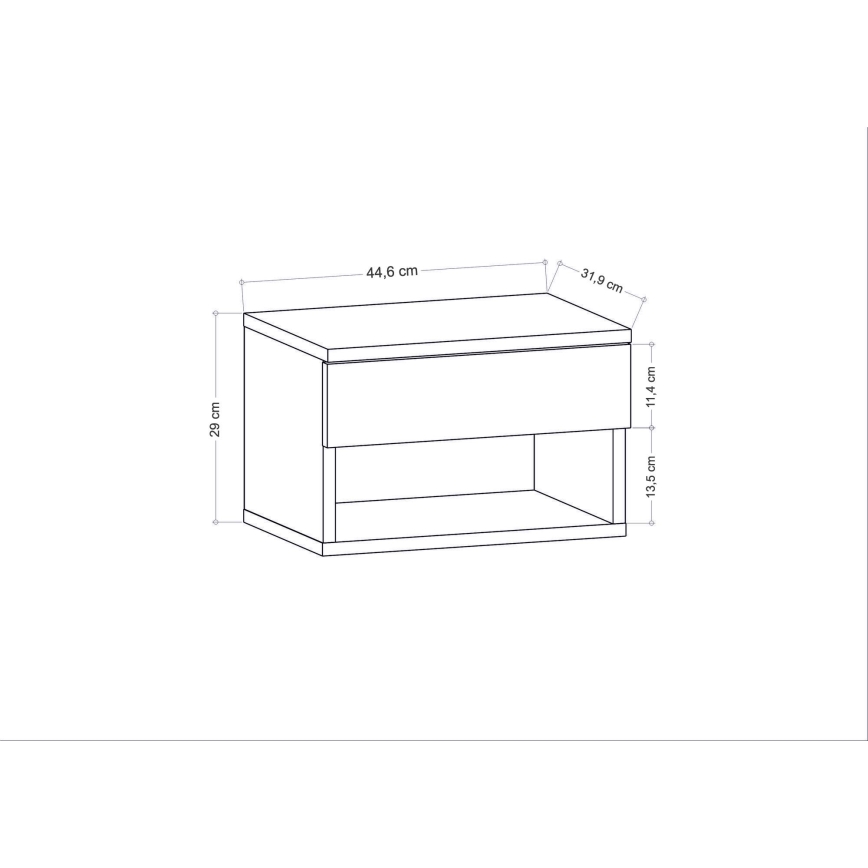 Nachtkastje VETRA wit