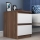 Nachtkastje WALNUT 46,8x35 cm bruin/wit