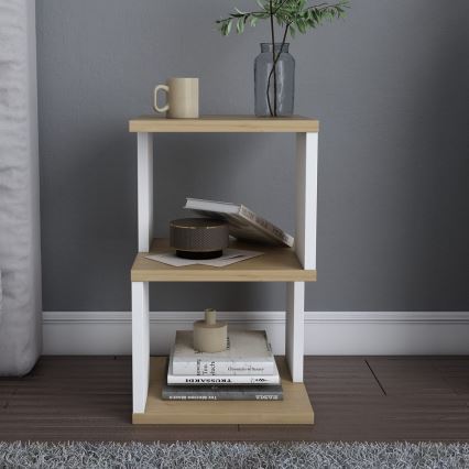 Nachtkastje ZUNA eik/wit