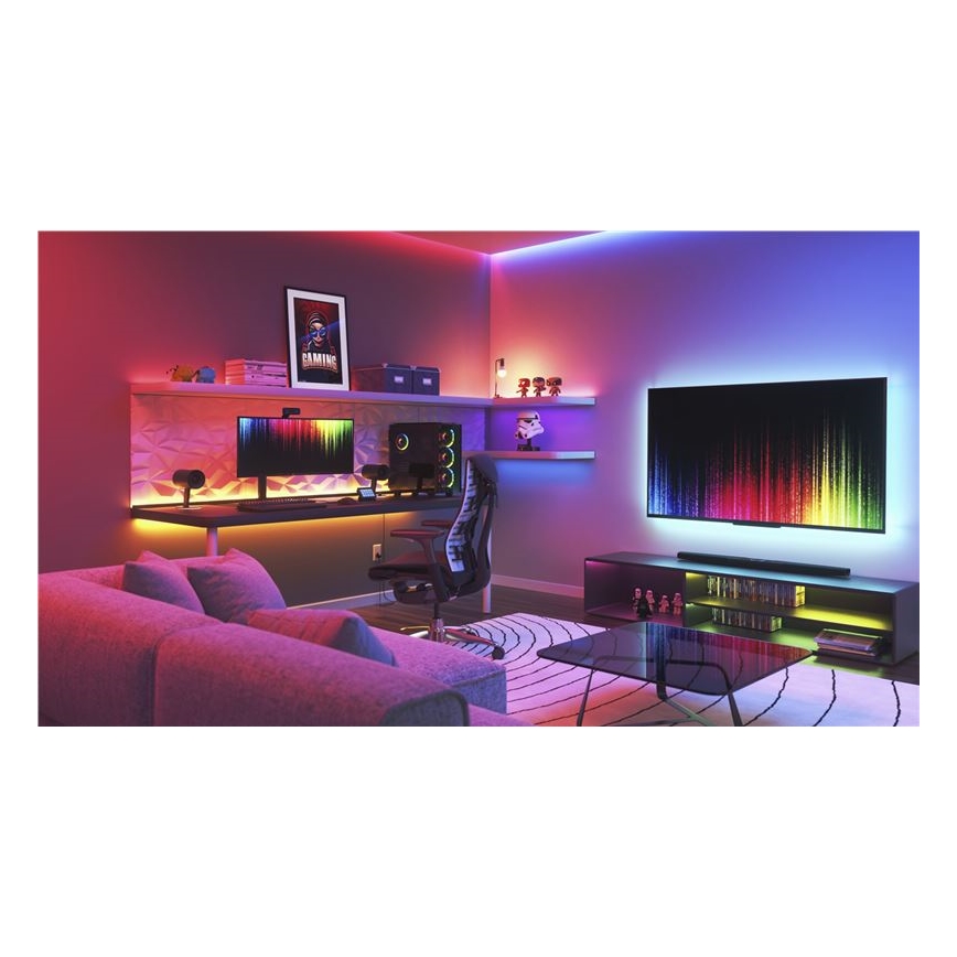 Nanoleaf - LED RGBW dimbare strip ESSENTIALS 2700-6500K Wi-Fi 2m