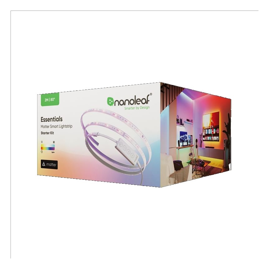 Nanoleaf - LED RGBW dimbare strip ESSENTIALS 2700-6500K Wi-Fi 2m