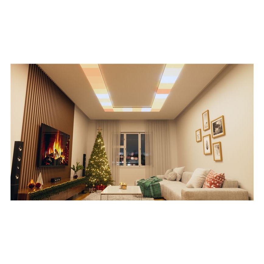 Nanoleaf - SET 3x LED RGBW dimbare plafondlamp SKYLIGHT LED/18W/230V + 2xLED/16W/230V 2700-6500K Wi-Fi