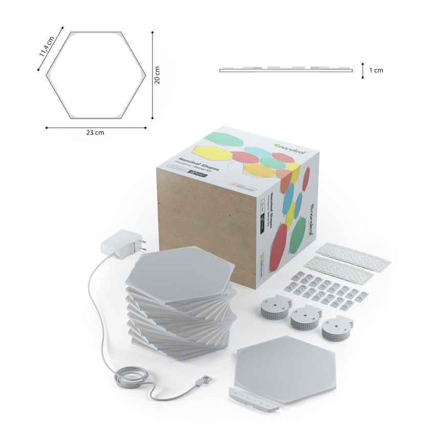 Nanoleaf - SET 15x LED RGB Dimbaar lichtpaneel LED/2W/230V 1200-6500K Wi-Fi