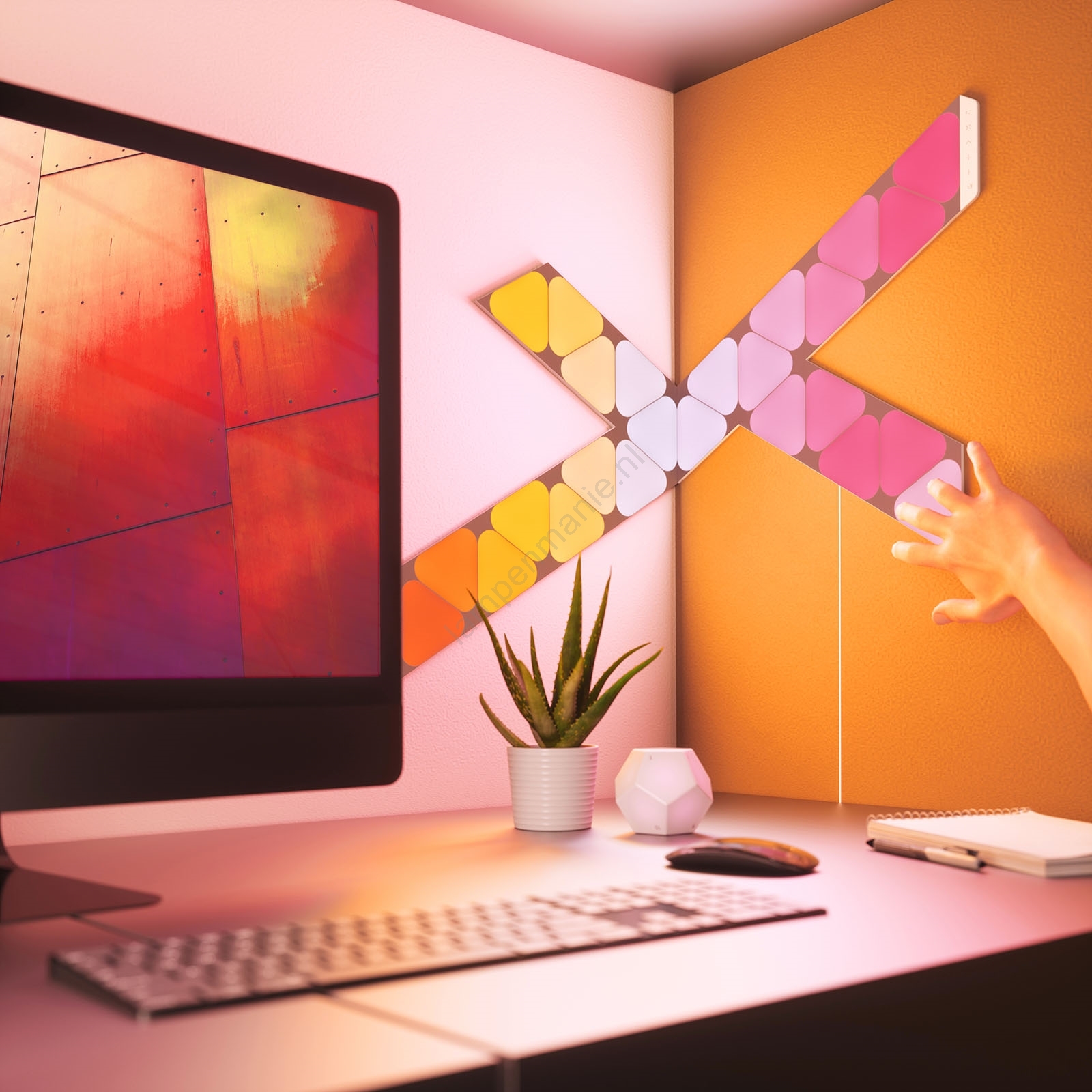 Panasonic NNYY20500LR9 LED ４台セット Nanoleaf NL48-0002TW-9PK-EU - SET 9x LED RGBW Dimbaar lichtpaneel