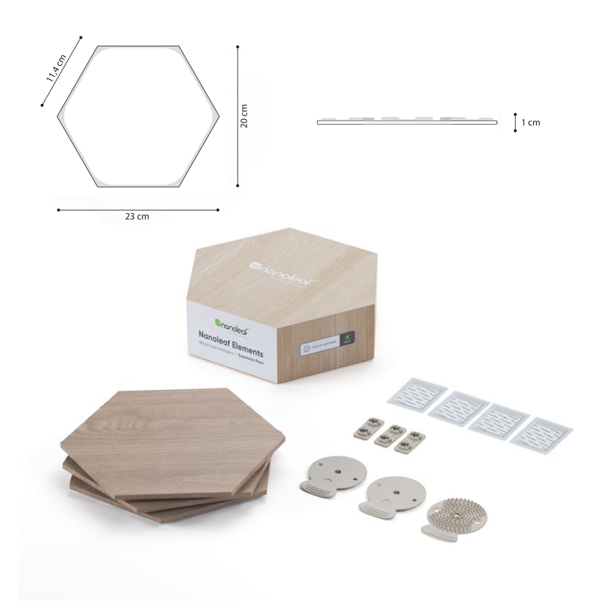 Nanoleaf - SET 3x Dimbaar LED paneel HEXAGONS LED/2W/230V Wi-Fi