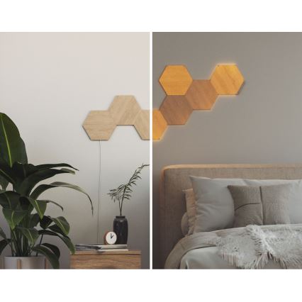 Nanoleaf - SET 3x Dimbaar LED paneel HEXAGONS LED/2W/230V Wi-Fi