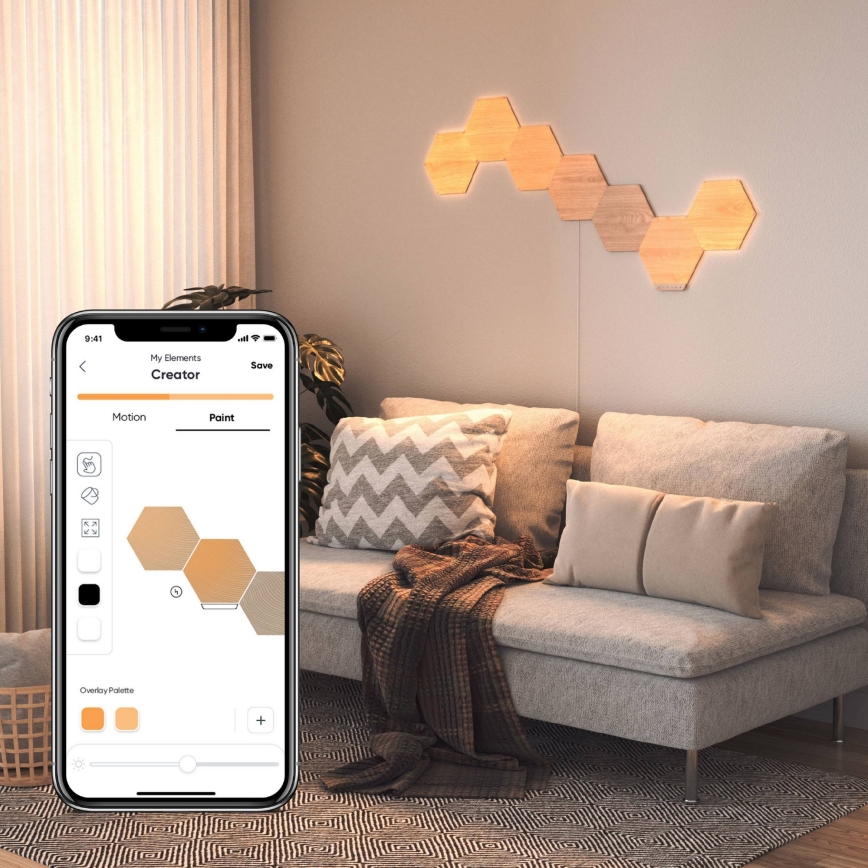 Nanoleaf - SET 3x Dimbaar LED paneel HEXAGONS LED/2W/230V Wi-Fi