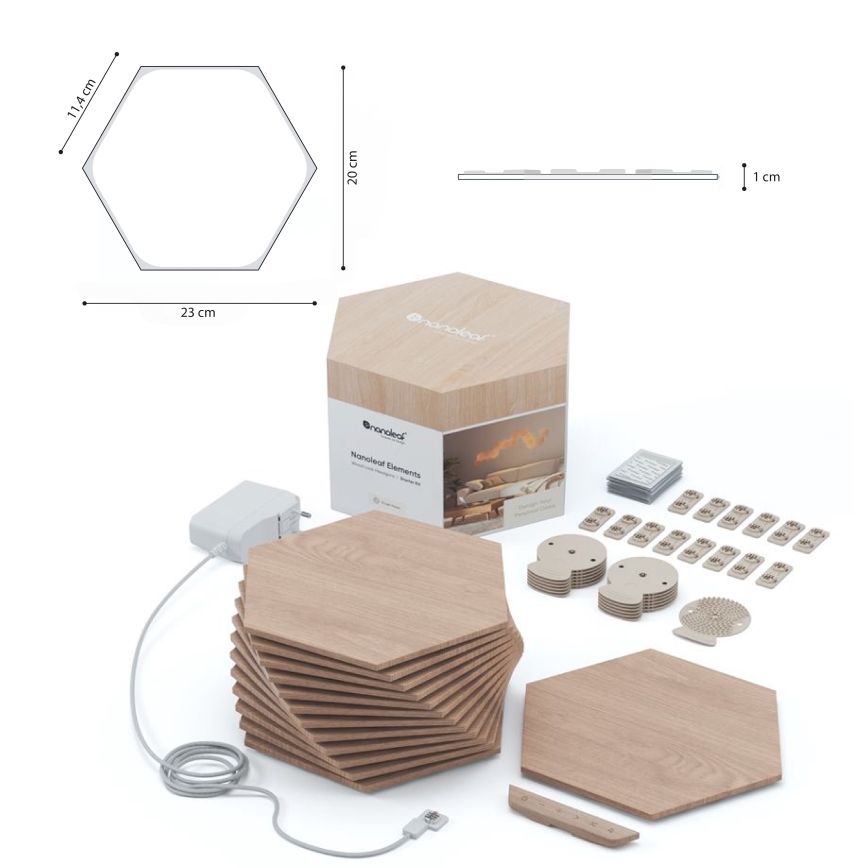 Nanoleaf - SET 13x Dimbaar LED paneel HEXAGONS LED/2W/230V Wi-Fi