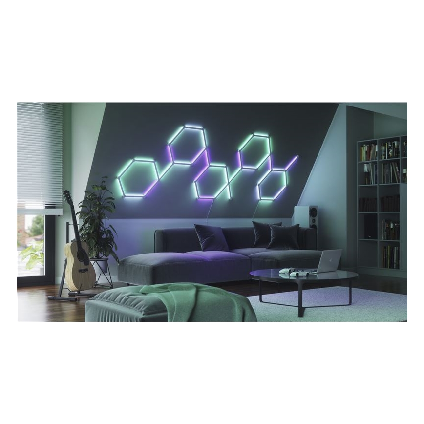 Nanoleaf - SET 9x LED RGBW Dimbaar rails LINES LED/2W/230V 1200-6000K Wi-Fi