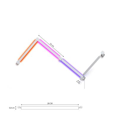 Nanoleaf - SET 4x LED RGBW Dimbaar rails LINES LED/2W/230V 1200-6000K Wi-Fi