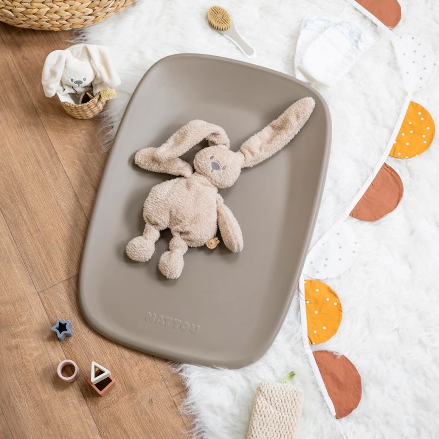Nattou - Aankleedkussen SOFTY 50x70 cm bruin