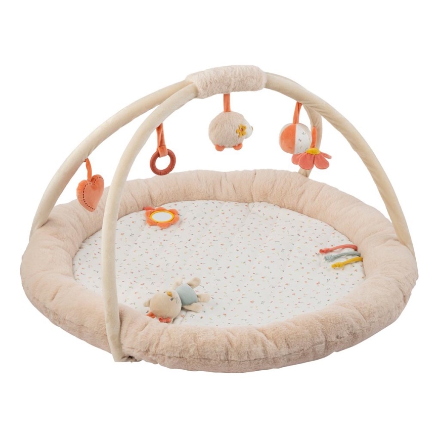 Nattou - Kinderdeken om mee te spelen met een trapeze MILA, ZOE & LANA beige