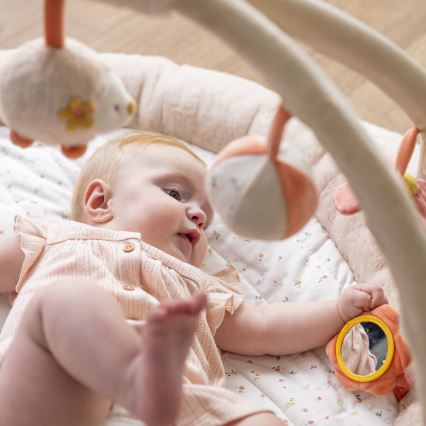Nattou - Kinderdeken om mee te spelen met een trapeze MILA, ZOE & LANA beige