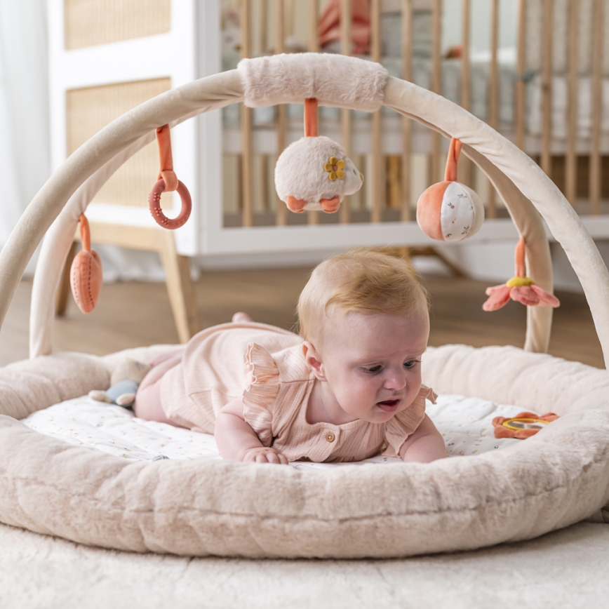 Nattou - Kinderdeken om mee te spelen met een trapeze MILA, ZOE & LANA beige