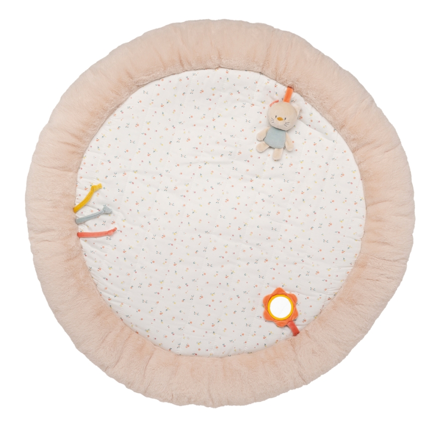 Nattou - Kinderdeken om mee te spelen met een trapeze MILA, ZOE & LANA beige