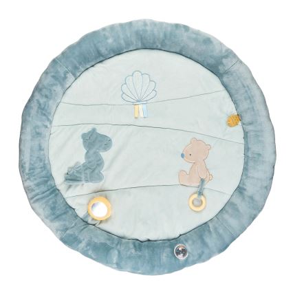 Nattou - Kinderdeken om mee te spelen met een trapeze ROMEO, JULES & SALLY blauw