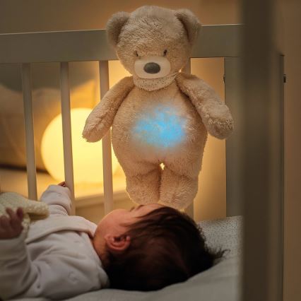 Nattou - Lekker knuffelen met een melodietje en lichtje SLEEPY BEAR 4in1 beige