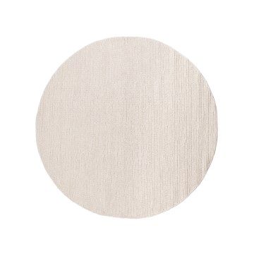 Natuurlijk rond vloerkleed FIR WOOL 160 cm 2600 g/m2 crème