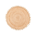 Natuurlijk rond vloerkleed JUTA 100 cm beige