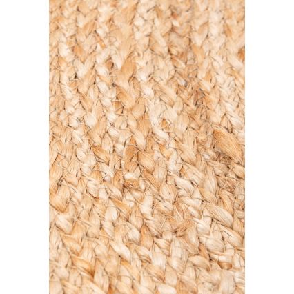 Natuurlijk rond vloerkleed JUTA 100 cm beige
