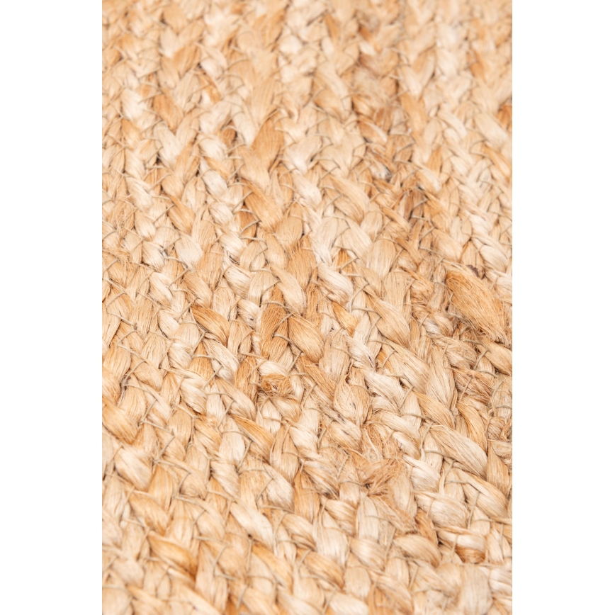 Natuurlijk rond vloerkleed JUTA 100 cm beige