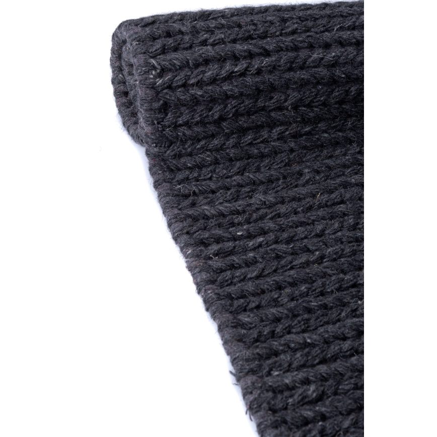 Natuurlijk vloerkleed FIR WOOL 120x170 cm 2600 g/m² antraciet