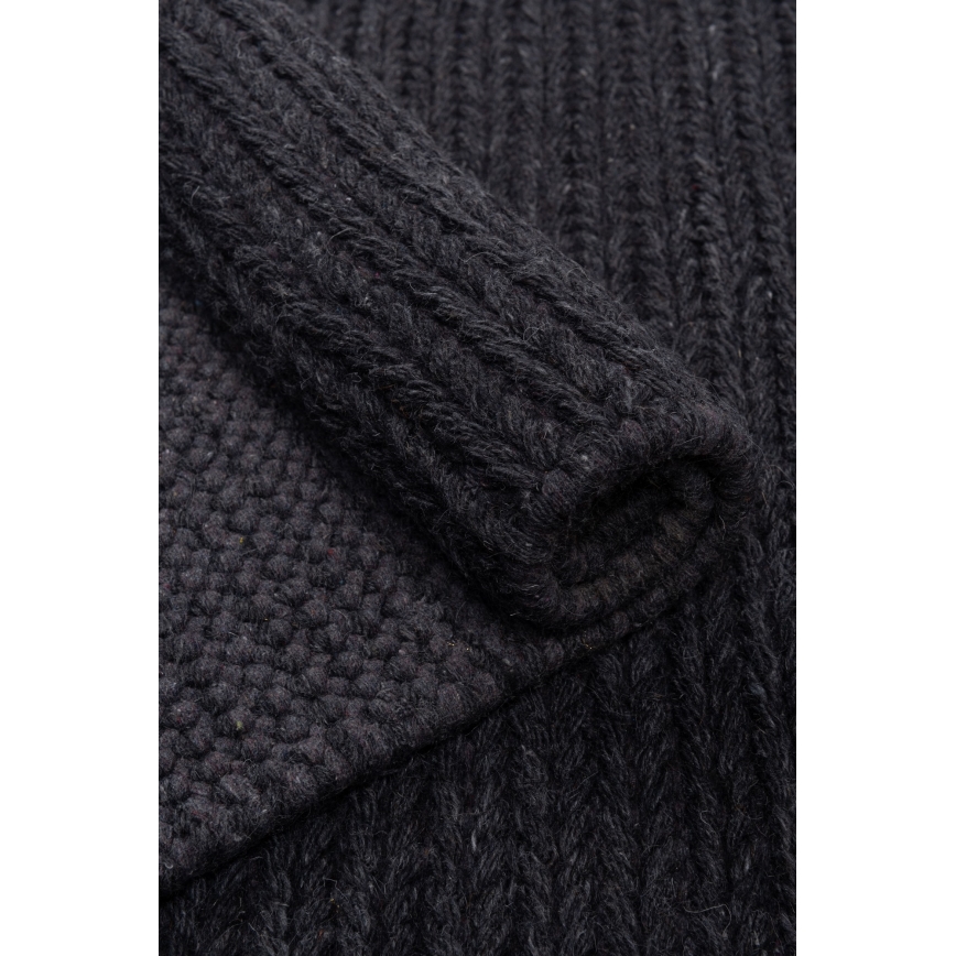 Natuurlijk vloerkleed FIR WOOL 70x140 cm 2600 g/m2 antraciet