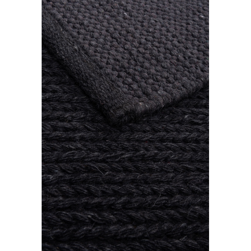 Natuurlijk vloerkleed FIR WOOL 70x140 cm 2600 g/m2 antraciet