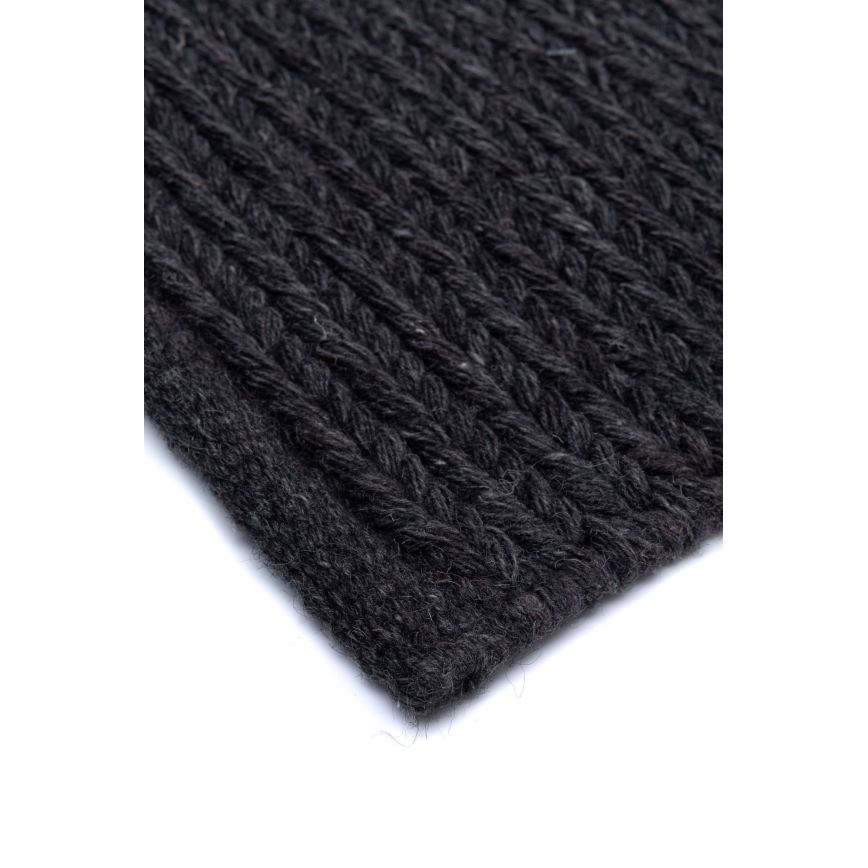Natuurlijk vloerkleed FIR WOOL 70x140 cm 2600 g/m2 antraciet
