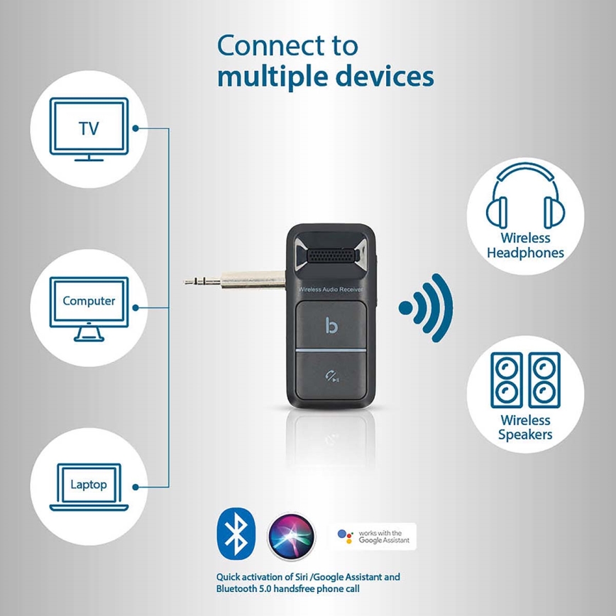 Draagbaar Bluetooth AUX ontvanger
