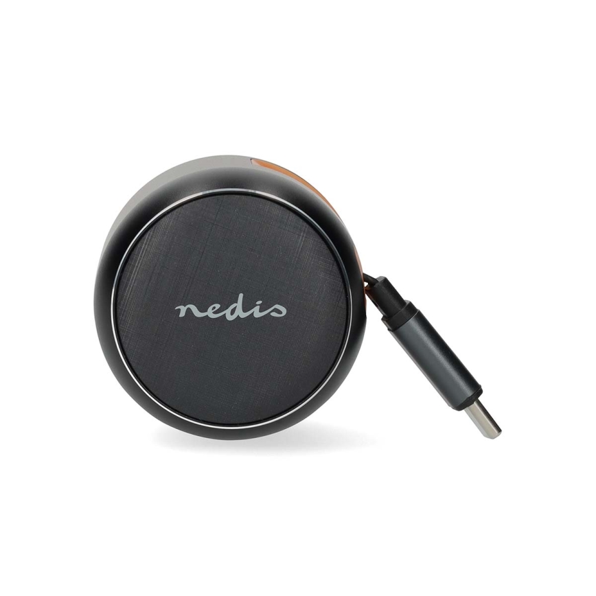Autolader met intrekbare kabel, Power Delivery 30W, 2xUSB-C + 1xUSB-A