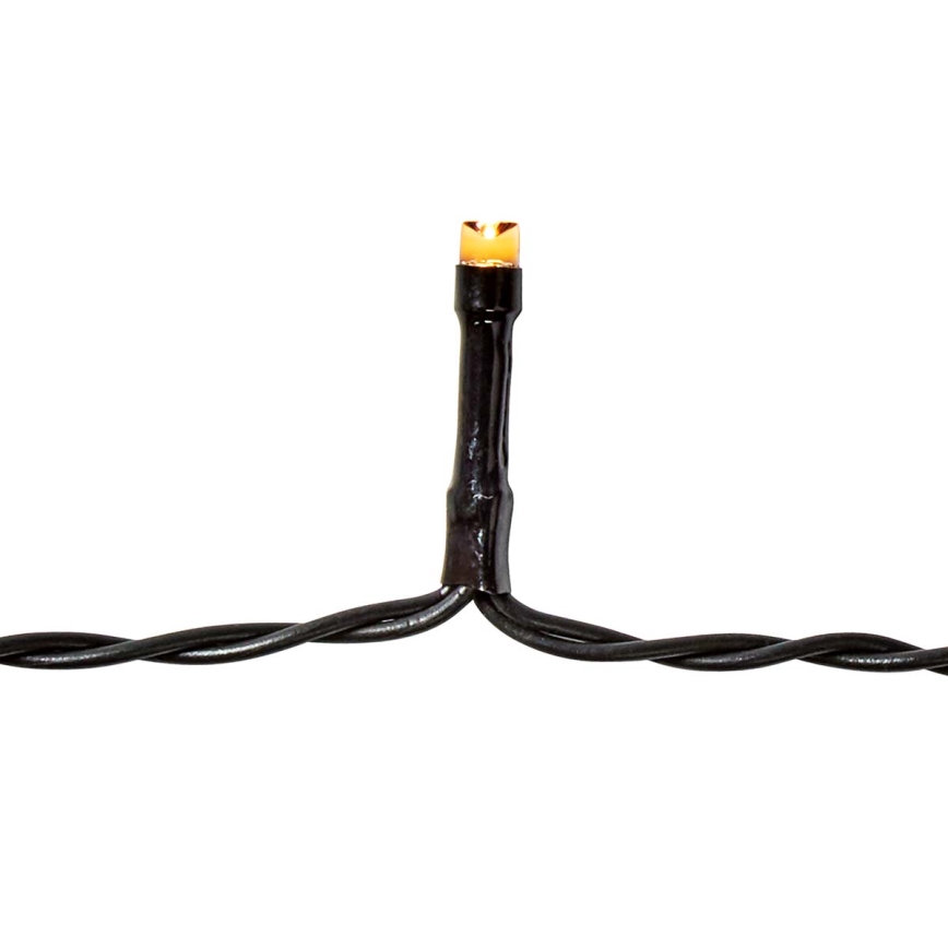 LED buitenlichtsnoer 192xLED/7 functies/3xAA 14,9m IP44 warm wit