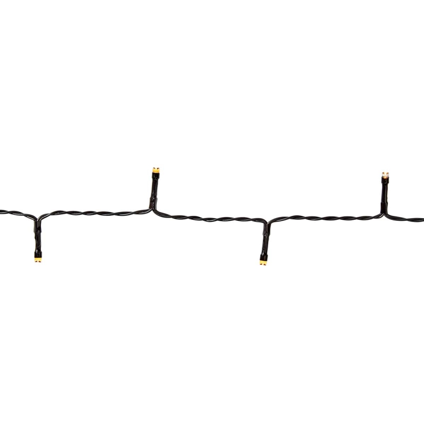 LED-lichtsnoer voor buiten, 48×LED, 7 functies, 3×AA, 4,1 m, IP44, warm wit