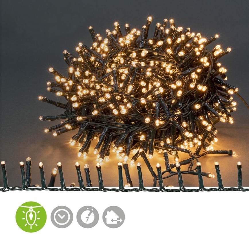 LED-lichtsnoer voor buiten 700xLED/7 functies 17m IP44 warm wit