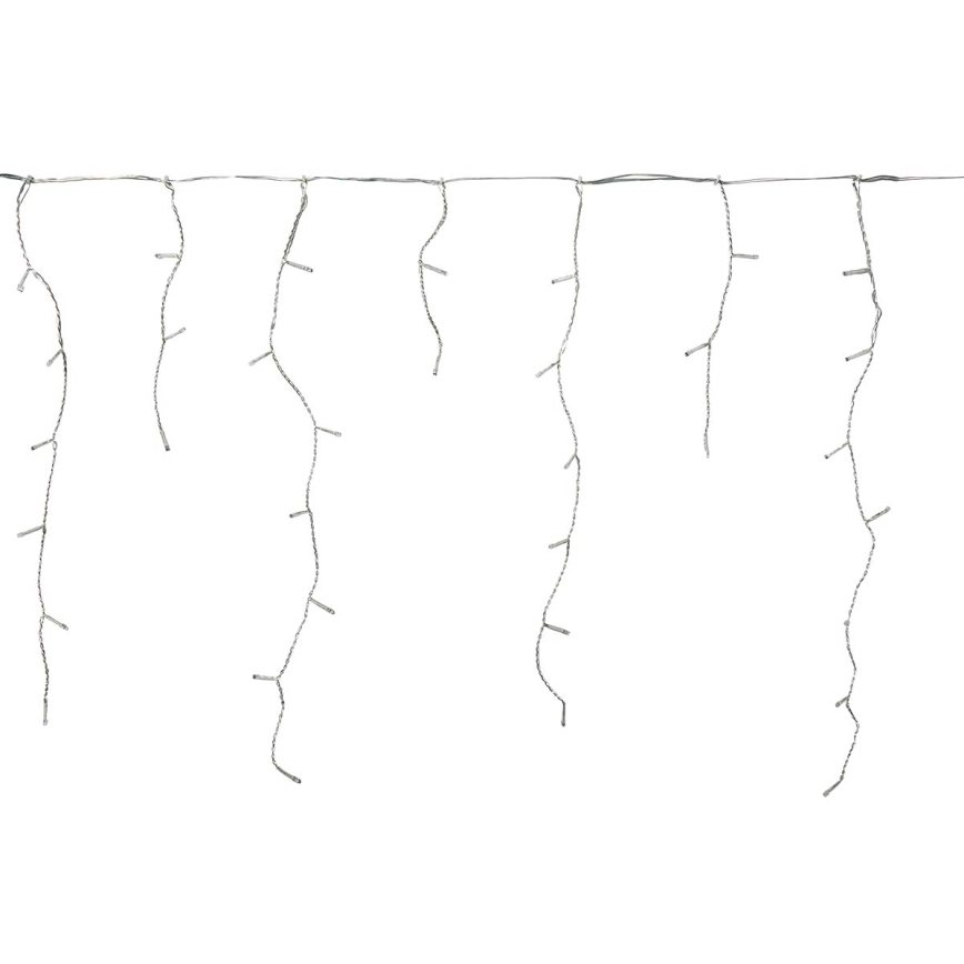 LED-gordijnverlichting voor buiten, 180 LEDs, 7 functies, 10,9 m, IP44, koud wit