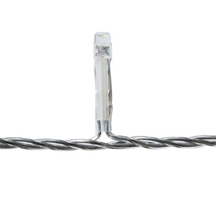 LED-gordijnverlichting voor buiten, 180 LEDs, 7 functies, 10,9 m, IP44, koud wit