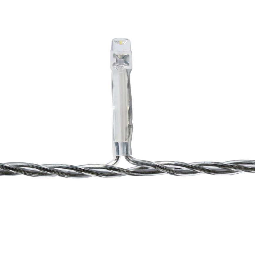 LED-gordijnverlichting voor buiten, 180 LEDs, 7 functies, 10,9 m, IP44, koud wit