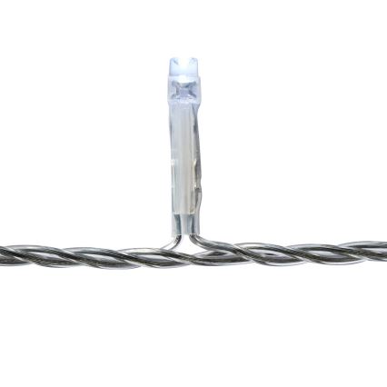 LED buiten kerstgordijn 180xLED/7 functies 10,9m IP44 koud wit