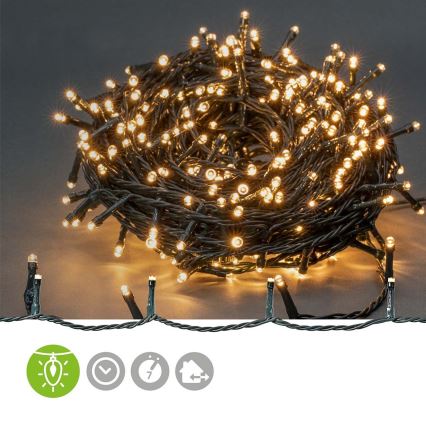 LED buiten kerstverlichting 720xLED/7 functies 57m IP44 warmwit
