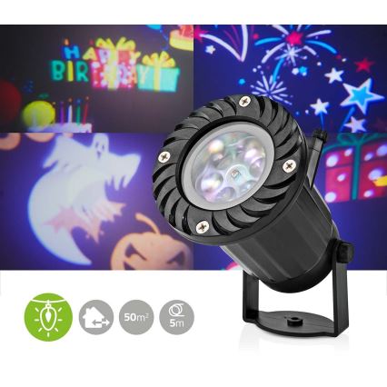 Feestelijke LED projector voor buiten 5W/230V IP44