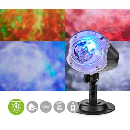 LED Laser projector 6W/230V IP65 + afstandsbediening