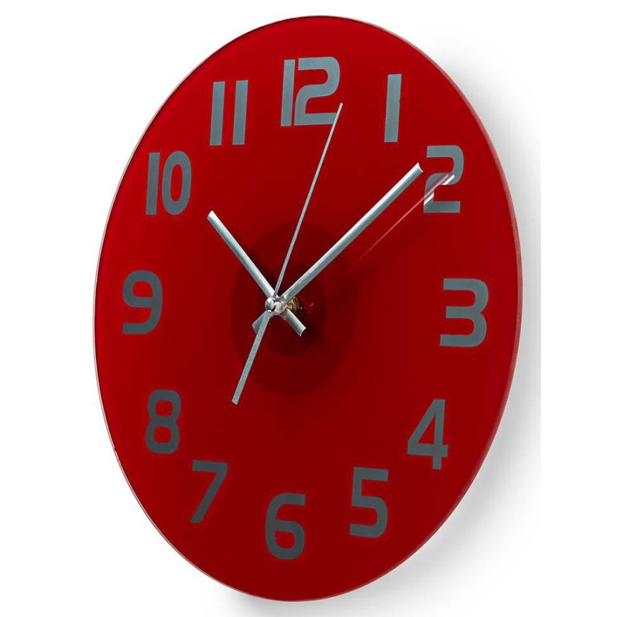 Wand Klok 1xAA rood