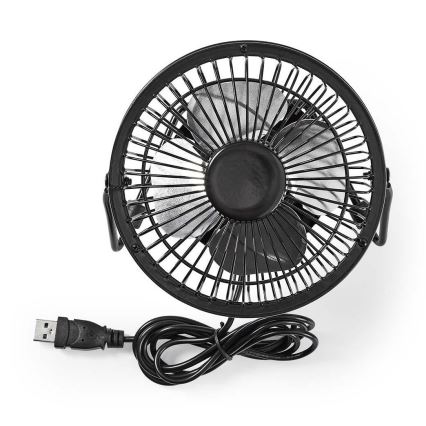 Tafel Ventilator 3W/USB 10 cm zwart