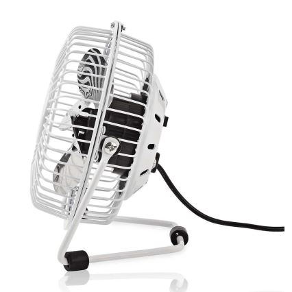 Tafel Ventilator 3W/USB 10 cm wit